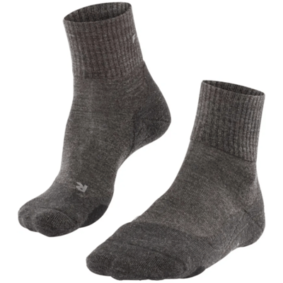 FALKE TK2 Wool Short anti-blaar dik wol functioneel materiaal wandelsokken heren grijs - maat 44-45