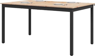 Eettafel Massief grenenhout - Moderne eetkamertafel - Gezellig tafelen - Stijlvol en eenvoudig ontwerp - 140 x 80 cm - Naturel