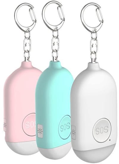 *** Persoonlijk alarm - 130 DB - zelfverdediging - LED lamp - LED noodsignaal - Sleutelhanger - Roze- van Heble® ***