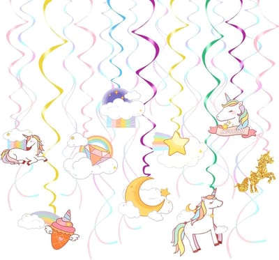 Feestelijke Eenhoorn Versiering voor Kinderfeestjes, Hangdecoratie en Ballonnen