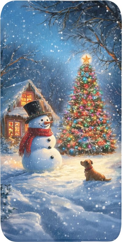 WC mat 60x120 cm - Antislip - Kerstwonder - Winteravond - Kleurrijk - Toiletmat - Vloermat - Douchemat - Toilet tapijt - Toiletmatten