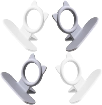Toiletdeksellifter - Badkamer accessoires - toiletbril lifter - 4 stuks - Toiletdeksel lifter - toiletdeksellifter - toilet bril lifter - Toilet deksel lifter - WC bril handvat - WC bril lifter - toiletbrillifter - Wit + grijs