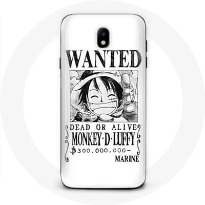Samsung Galaxy J3 2017 hoesje One Piece Manga onderzoeksposter Wit wit