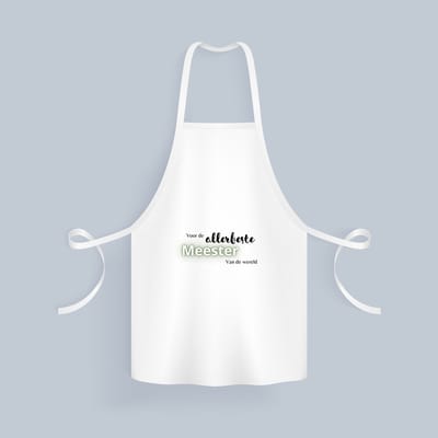 Akyol - voor de allerbeste meester van de wereld Keukenschort - Meester - de beste meester - meester - verjaardagscadeau - verjaardag - cadeau - afscheidscadeau - geschenk - leuke cadeau - kado - gift - meesterdag - 82 bij 71 cm