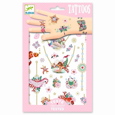 Djeco - Metalen Tattoos - Kleurrijke Bladen - Voor Meisjes