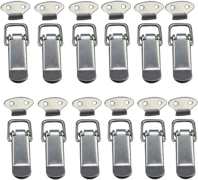 carmdering - 12 stuks - Eierkistsluiting - Knevelslot - kistsluiting - spansluiting - Spansluiting Klemsluiting - Spansluiting - Rvs - Roestvrij Stalen Spanslot - Metalen Dopslot - ladekast kast