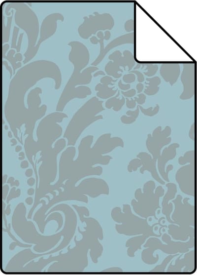 Proefstaal Origin Wallcoverings behang ornamenten ijsblauw - 26,5 x 21 cm - 346237-S