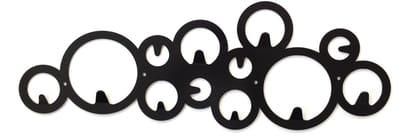 Decorizzly Bellio - Geometrische Wandkapstok - 8 Haken - Poedergecoat Staal