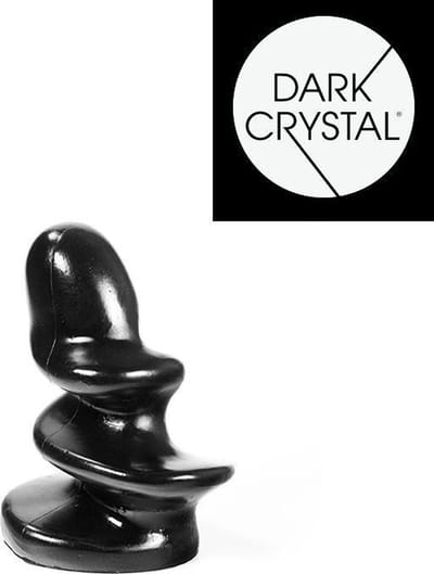 Dark Crystal Geschroefde Buttplug 11 x 16 cm - zwart