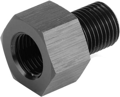 Oil Pressure Gauge Adapter - 1/8in NPT Female - M10x1.0 Male Reducer - Vervangingsonderdeel - Zwart