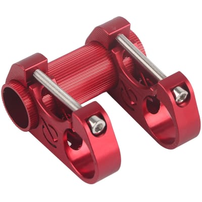 Tige de guidon double réglable ultralégère pour vélo pliable Rouge rouge