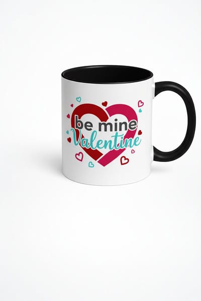 Valentijn Mok 'Be Mine Valentine' met Hart Design | Romantisch Cadeau Liefdesbeker