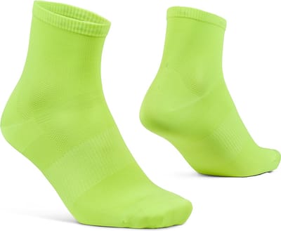 GripGrab - Airflow Lightweight Korte Zomer Fietssokken 1 Paar Ademende Coolmax Wielersport Sokken Low Cut - Unisex - Geel Hi-Vis - Maat L (44-47)