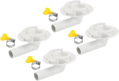 Afvoerslang Connector - Universele Adapter - Airco Installatie - Klemring Bevestiging - 42 mm Diameter - Wit