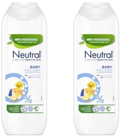 Neutral Baby Bad, Was & Shampoo - Voordeelverpakking 2 x 250 ml