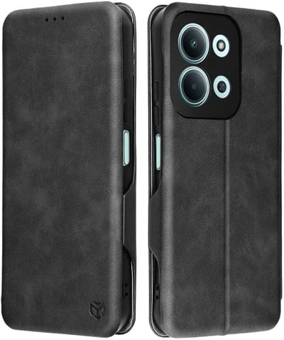 Hoesje geschikt voor Xiaomi Redmi 15C / Xiaomi Poco C85 - Techsuit Safe+ Book Wallet Case - Zwart