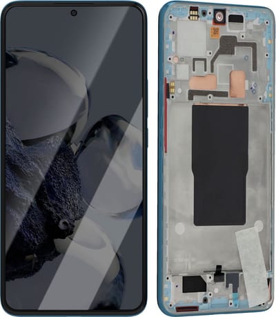 Xiaomi, Origineel Xiaomi 12T Pro blauw scherm – Chassis (servicepakket), Lichtblauw