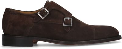 Heritage - Heren - Bruine suède gespschoenen - Maat 42
