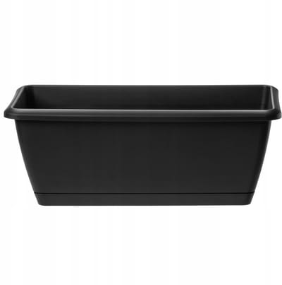 KADAX Bloembak, plantenbak in 2 maten en 4 kleurvarianten, balkonbak van kunststof, duurzame balkonpot voor terras en vensterbank, 40 cm, antraciet