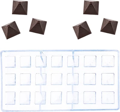 Chocoladevorm van doorzichtig polycarbonaat voor het maken van snoep, desserts en gebak in de keuken, ideaal voor DIY creaties
