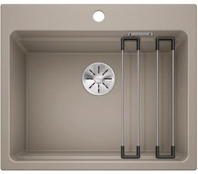 inbouwspoelbak 60cm silgranit tartufo - blanco - 524546