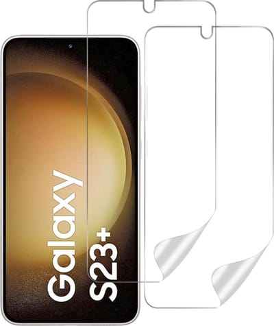 Screenprotector voor Samsung Galaxy S23 Plus - 2 stuks Beschermende kunststoffen transparante plastic schermfolie