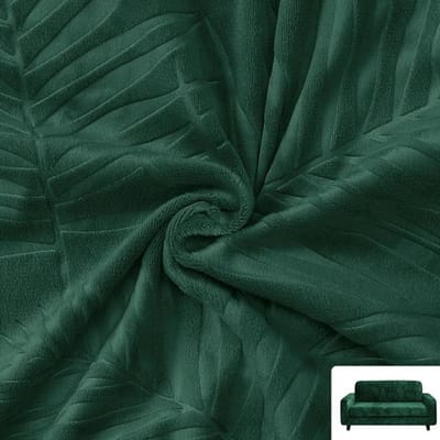 Housses de canapé en tissu velours pour salon housse de canapé extensible en peluche housse de canapé en gaufrage épais housse de canapé de Protection contre le froid 1 Seat 90-140cm black
