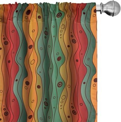 ABAKUHAUS Abstrakt Gordijnen – 2x75x175 cm – Mikrofaser – Meerkleurig