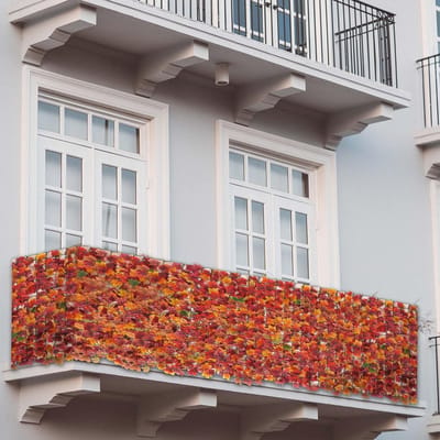 Balkonscherm 500 x 150 cm - Decoratief Windscherm en Inkijkbescherming voor Balkon en Tuin - Weerbestendig Textiel