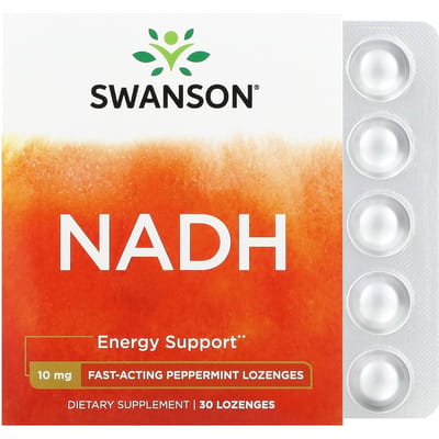 Nadh, Pepermunt Smaak, 10mg, 30 Zuigtabletten