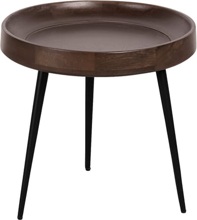 Lewis & Loft Bijzettafel Luus - FSC® Mangohout - Rond ø40 cm - Walnoot bruin