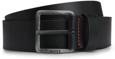BOSS Leren Riem Jeeko Sz40 Belt W90 Black Zwart
