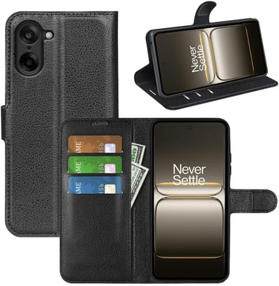 MobyDefend Hoesje - Geschikt voor OnePlus Nord CE 5 - Kunstleren Wallet Book Case (Sluiting Voorkant) - Zwart
