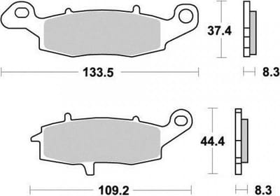 Ap Racing remblok voor Kawasaki 650 ER-6 F zonder ABS 2006 tot 2016 AVD nieuw