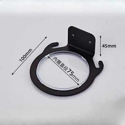Support mural pour sèche-cheveux en aluminium, 7,5 cm, pour la salle de bain, la maison noir