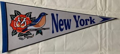 New York State University - NYU - NCAA - Vaantje - American Football - Sportvaantje - Wimpel - Vlag - Pennant - Universiteit - Ivy League amerika - 31 x 72 cm
