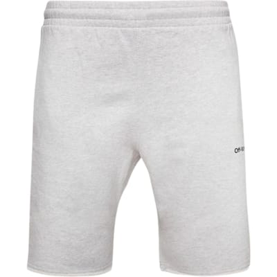 Gebroken witte Diag Outline grijze joggingshort