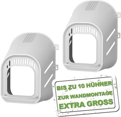 Legnest voor kippen - Robuust kunststof wandmontage nest voor veilige broedplaats, set van 2 voor maximaal 5 kippen, 31 x 41 x 52 cm