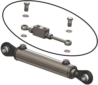 Hydraulische Terugslagklep voor Dubbelwerkende Cilinder 3/8"