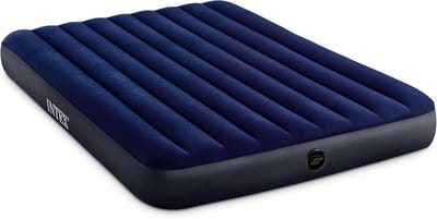 Luchtmatras - Opblaasbaar bed - Logeren thuis - Sterke vezeltechnologie - Queen size - Blauw