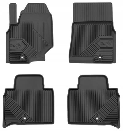 Frogum - No.77 - Automatten 3D - Geschikt voor SSANGYONG Rexton IV vanaf 2017 - 4-delig - TPE Rubber - Zwart