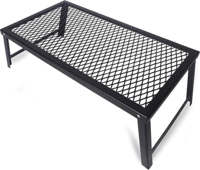 Opvouwbare kampvuurgrill Heavy Duty - Koken boven open vuur - Camping accessoires barbecue - Picknick wandelen