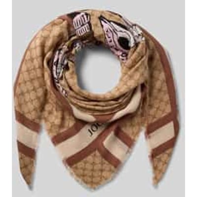 Sjaal met logoprint model 'Adalia'