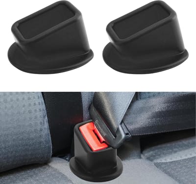 2 stuks autogordelhouders, autogordelvergrendeling, siliconen gordelslot, gespbescherming voor autoaccessoires, autoveiligheidsgordel-accessoires, gespbescherming voor kinderen en ouderen (zwart)