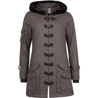 Gothicana by EMP - Gothic Winterjas - Bloodsucker - XS tot XXL - voor Vrouwen - donkergrijs
