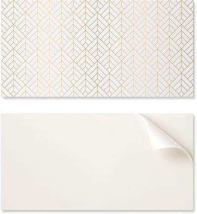 Decoratief vinyl wandpaneel met print van 100x50 cm met een 3D-bladmotief.