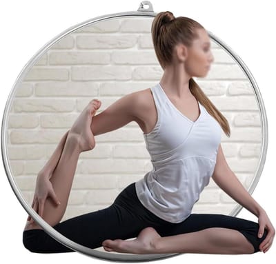 Luchtring Hoepel - Aerial Hoop - Dans Oefenen - Roestvrij Staal - 85cm Diameter - Zilverkleurig