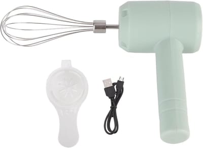 SPHProducts - Handmelkopschuimer - Elektrische Handmixer - Draadloos en Oplaadbaar - Lichtcyaan - Voor Bakken en Koken - Geschikt voor Eierscheiden en ...