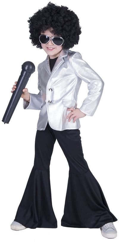 Disco Fever kostuum zilver kind
