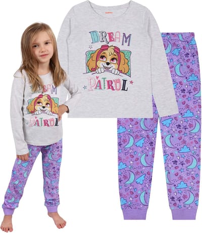 PAW Patrol SKYE - Meisjes pyjama met lange mouwen, grijs, paars / 122